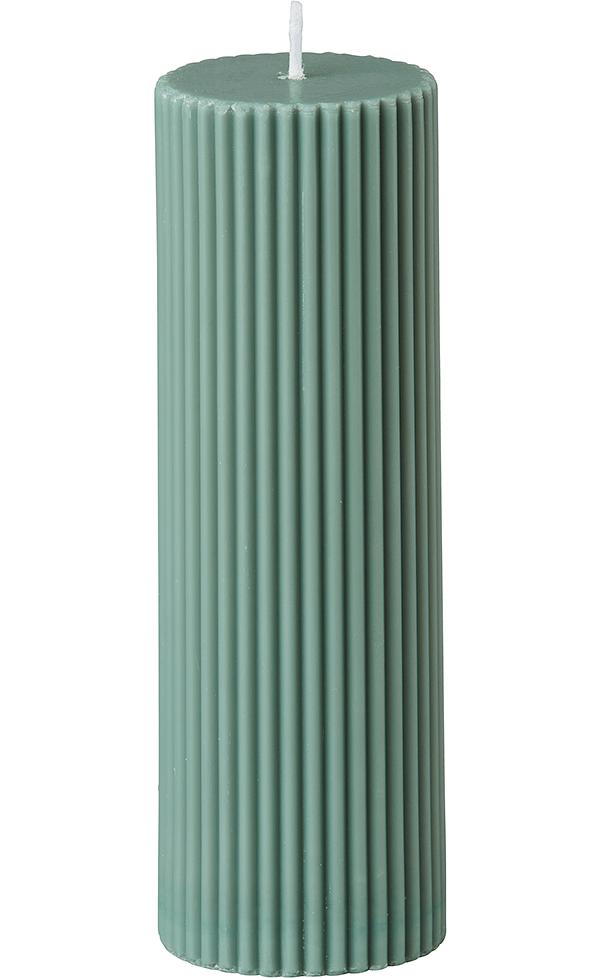 Black Blaze Wide Column Pillar Candle Eucalyptus