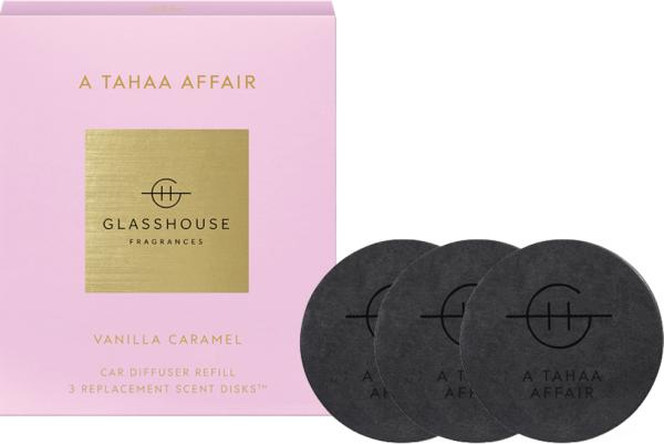 Glasshouse Fragrances 3 Replacement Scent Disks for Car Diffuser A TAHAA AFFAIR