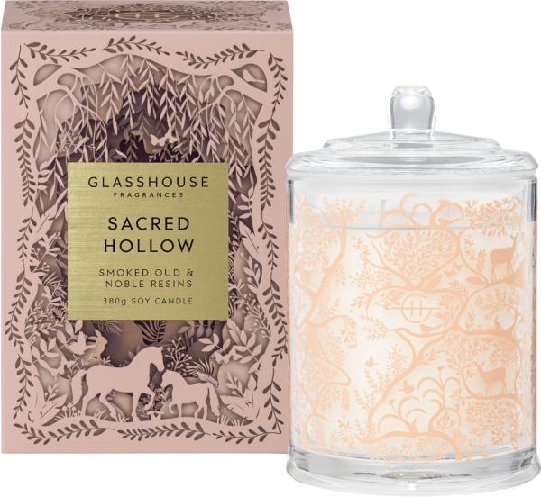 Glasshouse Fragrances 380g Candle SACRED HOLLOW