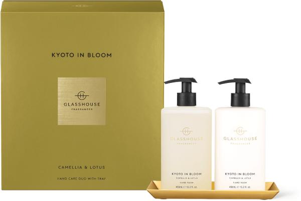 Glasshouse Fragrances 450ml Hand Lotion & 450ml Hand Wash Hand Care Duo Kyoto in Bloom