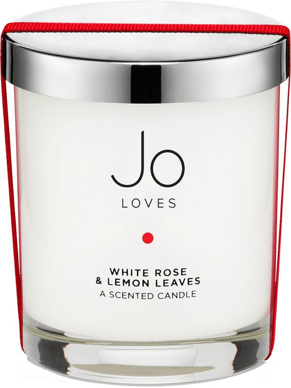 Jo Loves White Rose & Lemon Leaves A Home Candle 185g