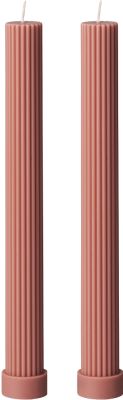 Column Pillar Candle Duo Peach