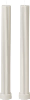 Column Pillar Candle Duo White