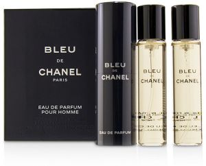 Bleu de CHANEL EDT Twist & Spray Set, Travel Set Three 20ml bottles