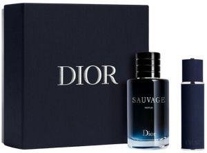 Father's Day Sauvage Parfum 100ml Refillable and Travel Spray Gift Set