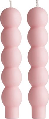 2 VOLUTE CANDLES PINK