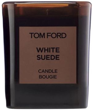 White Suede Candle Bougie 180g